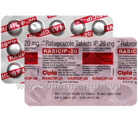 Rabicip-20 (Rabeprazole 20mg) 15 Tablets/Strip