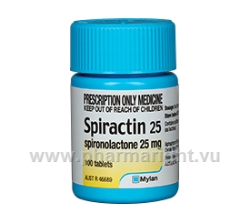 Spiractin 25 (Spironolactone) 100 Tablets/Pack