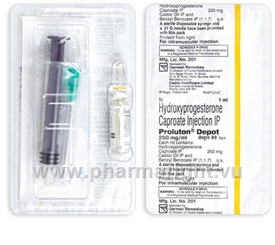 Proluton Depot 250mg/ml (Hydroxyprogesterone) 1ml vial
