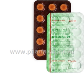 Wysolone 20 (Prednisolone 20mg) 15 Tablets/Strip