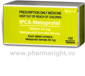 IPCA Metoprolol (Metoprolol 50mg) 100 Tablets/Pack