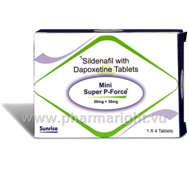 Mini Super P-Force (Sildenafil & Dapoxetine 50mg/30mg) 4 Tablets/Pack