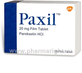 Paxil (Paroxetine 20mg) 28 Tablets/Pack (Turkish)