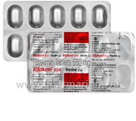 Rifakem-550 (Rifaximin 550mg) 10 Tablets/Strip