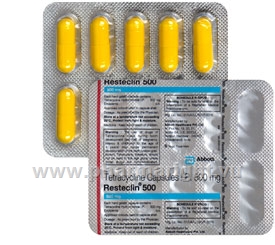 Resteclin (Tetracycline 500mg) 10 Capsules/Strip