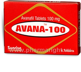 Avana (Avanafil 100mg) 4 Tablets/Pack