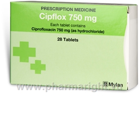 Cipflox (Ciprofloxacin 750mg) 28 Tablets/Pack
