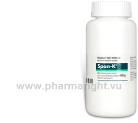 Span K (Potassium Chloride 600mg) 200 Tablets/Pack