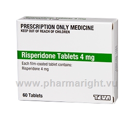 Risperidone Tablets 4mg 60 Tablets/Pack