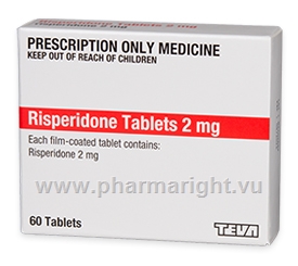 Risperidone Tablets 2mg 60 Tablets/Pack