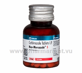 Neo-Mercazole 5 (Carbimazole 5mg) 120 Tablets/Bottle