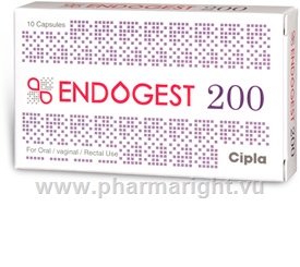 Endogest 200 (Progesterone 200mg) 10 Capsules/Strip