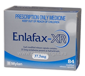 Enlafax XR (Venlafaxine 37.5mg) 84 Capsules/Pack