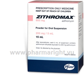 Zithromax (Azithromycin 200mg/5ml) Oral Suspension 15ml/Pack