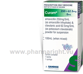 Curam (Amoxycillin and Clavulanic Acid 250mg/5ml) Oral Suspension