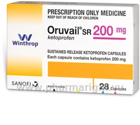 Oruvail SR (Ketoprofen 200mg) 28 Capsules/Pack