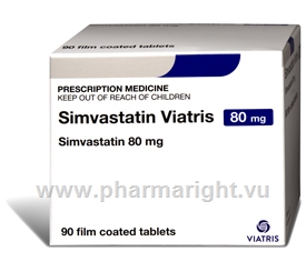 Simvastatin 80mg 90 Tablets/Pack