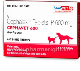 Cephavet (Cephalexin 600mg) 10 Tablets/Pack
