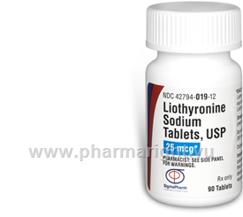Sigma Liothyronine Tablets 25mcg 90 Tablets/Pack
