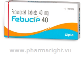 Febucip 40 (Febuxostat 40mg) 10 Tablets/Pack