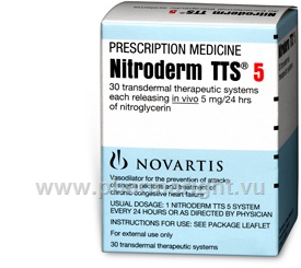 Nitroderm TTS 5 (Nitroglycerin 5mg/24 hour [0.2mg/hour]) 30 Patches/Pack