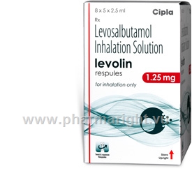 Levolin (Levosalbutamol 1.25mg) 40 Respules/Pack