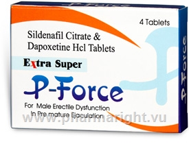 Extra Super P-Force (Sildenafil & Dapoxetine 100mg/100mg) 4 Tablets/Pack