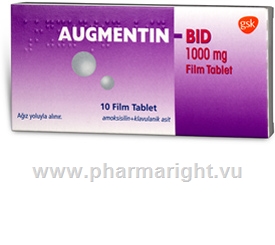 Augmentin (Amoxycillin/ Clavulanic Acid 875mg/125mg) 10 Tablets/Pack (Turkish)