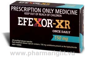 Efexor-XR 150MG MR Cap 28 BL AU/NZ VIA