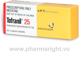 Tofranil 25mg 50 Tablets/Pack