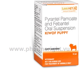 Kiwof Puppy (Pyrantel Pamoate & Febantel 14.4mg/15mg/ml) Oral Suspension 15ml