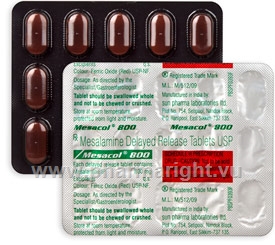 Mesacol (Mesalamine (delayed release) 800mg) 15 Tablets/Strip