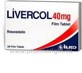 Livercol (Rosuvastatin 40mg) Tablets (Turkish)