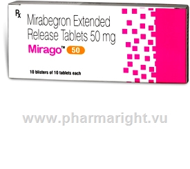 Mirago (Mirabegron 50mg) 100 Tablets/Pack