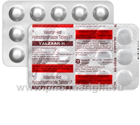 Valzaar-H (Valsartan/Hydrochlorothiazide 80mg/12.5mg) 15 Tablets/Strip