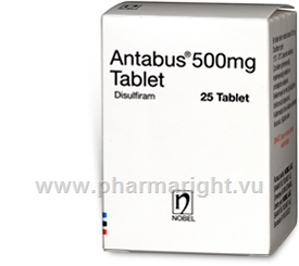 Antabus (Disulfiram 500mg) 25 Tablets/Pack (Turkish)