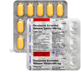 Rancad (Ranolazine 500mg) Extended Release 15 Tablets/Strip