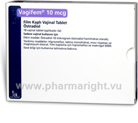 Vagifem (Estradiol 10mcg) 18 Vaginal Tablets/Pack (Turkish)