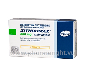 Zithromax (Azithromycin 500mg) 2 Tablets/Pack