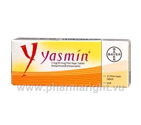 Yasmin (Drospirenone and Ethinyloestradiol 3mg/30mcg) 21 Tablets (Turkish)