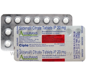 Assurans (Sildenafil Citrate 20mg) 15 Tablets/Strip