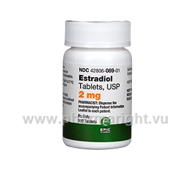 Estradiol  (Estradiol 2mg) 100 Tablets/Pack