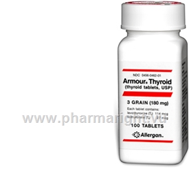 Armour Thyroid 3 Grain (180mg) 100 Tablets/Pack