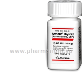 Armour Thyroid 1/2 Grain (30mg) 100 Tablets/Pack