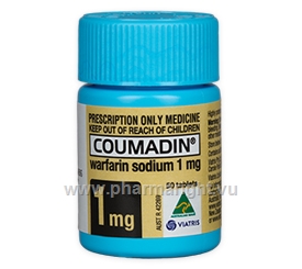 Coumadin Warfarin 1mg Tablets 50 Tablets/Pack