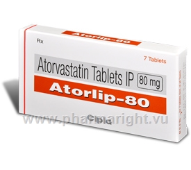 Atorlip (Atorvastatin) 80mg 7 Tablets/Pack